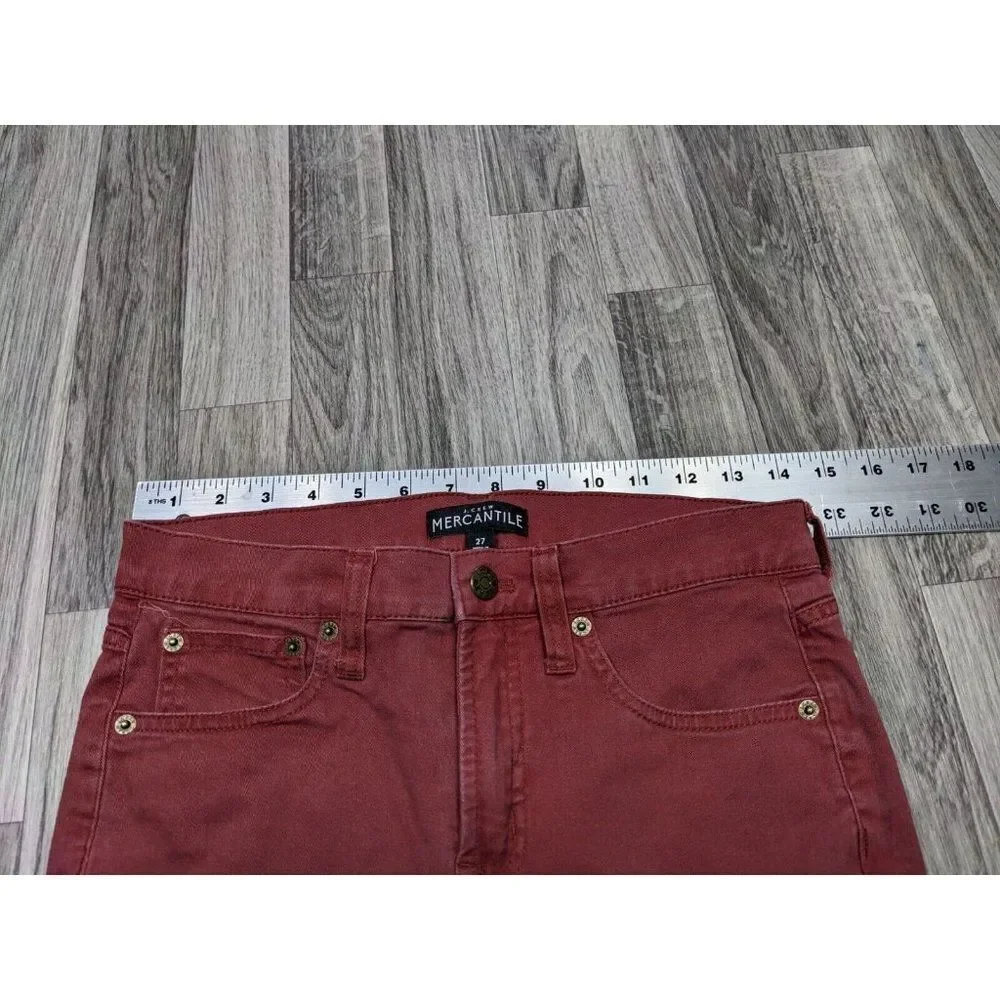 J.‎ Crew Womens Size 27 Mercantile Pockets Skinny Red Denim Jeans